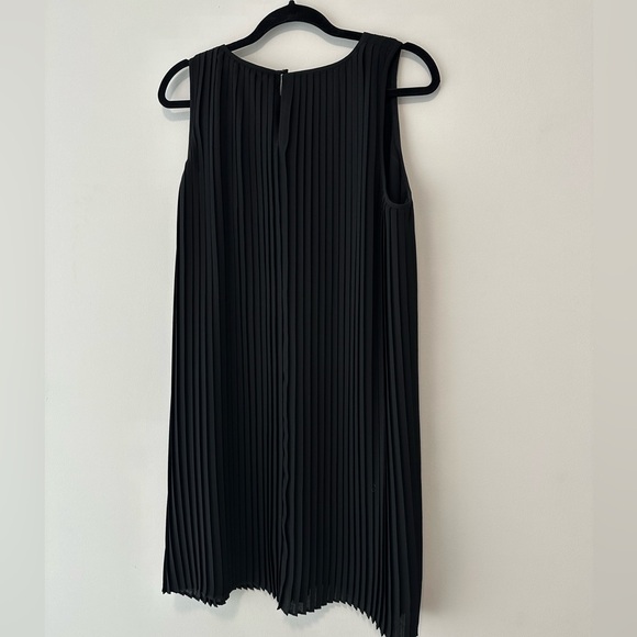 Eileen Fisher Black Pleated Shift Dress | S - Picture 2 of 4